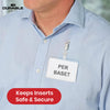 Durable ID Card Holder 25 Pcs Self Laminating ID Badge Holders with Clip for Office