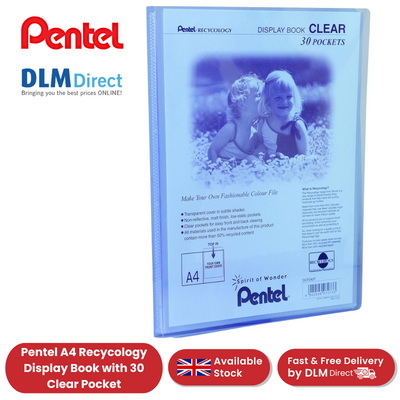 PENTEL RECY A4 DISP BK CLR 30PKT BLUE - Pack of 1