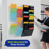 A4 Landscape Wall Mounted Document Holder with 12 Compartments for Flyers & Magazines