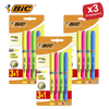 BIC Briteliner Grip Highlighters - Yellow/Blue/Green/Pink (Pack of 4)