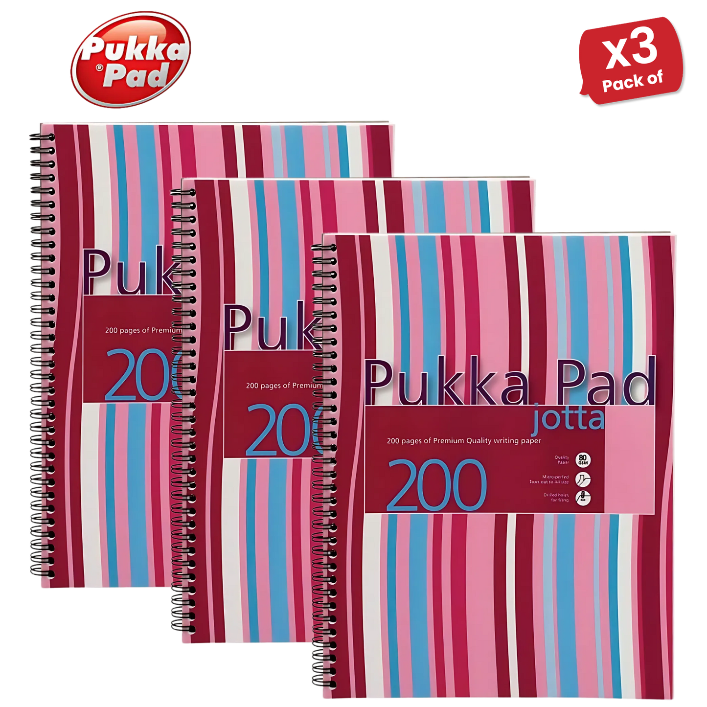 Pukka A4 Jotta polyprop cover. 200 pages - Single - Pack of 1 to 30