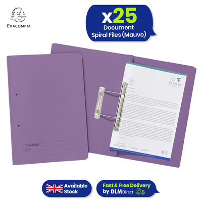 Exacompta Guildhall Spring Manilla Transfer File, 285gsm Blue Angel Certified Folder, Pack of 25