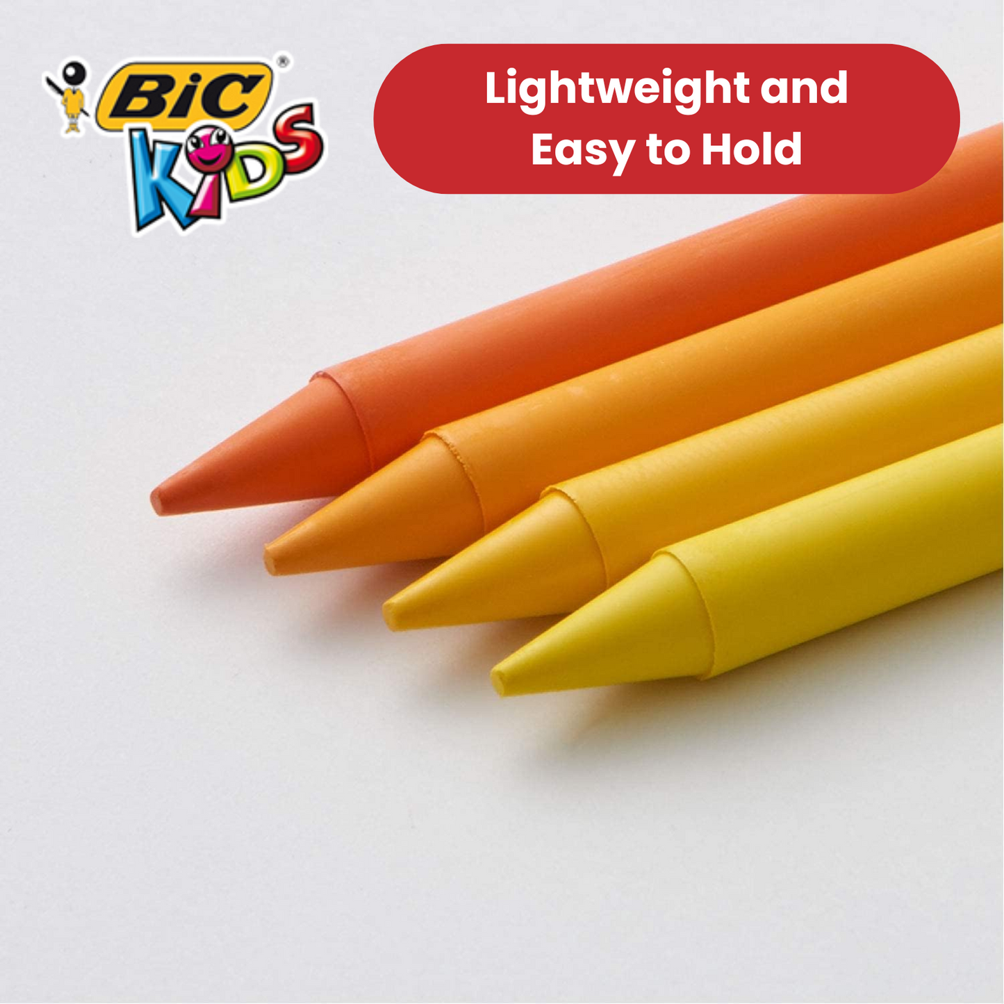 BIC Kids Plastidecor Crayons Assorted Colours - Wallet of 24 - 1 to 5 Packs