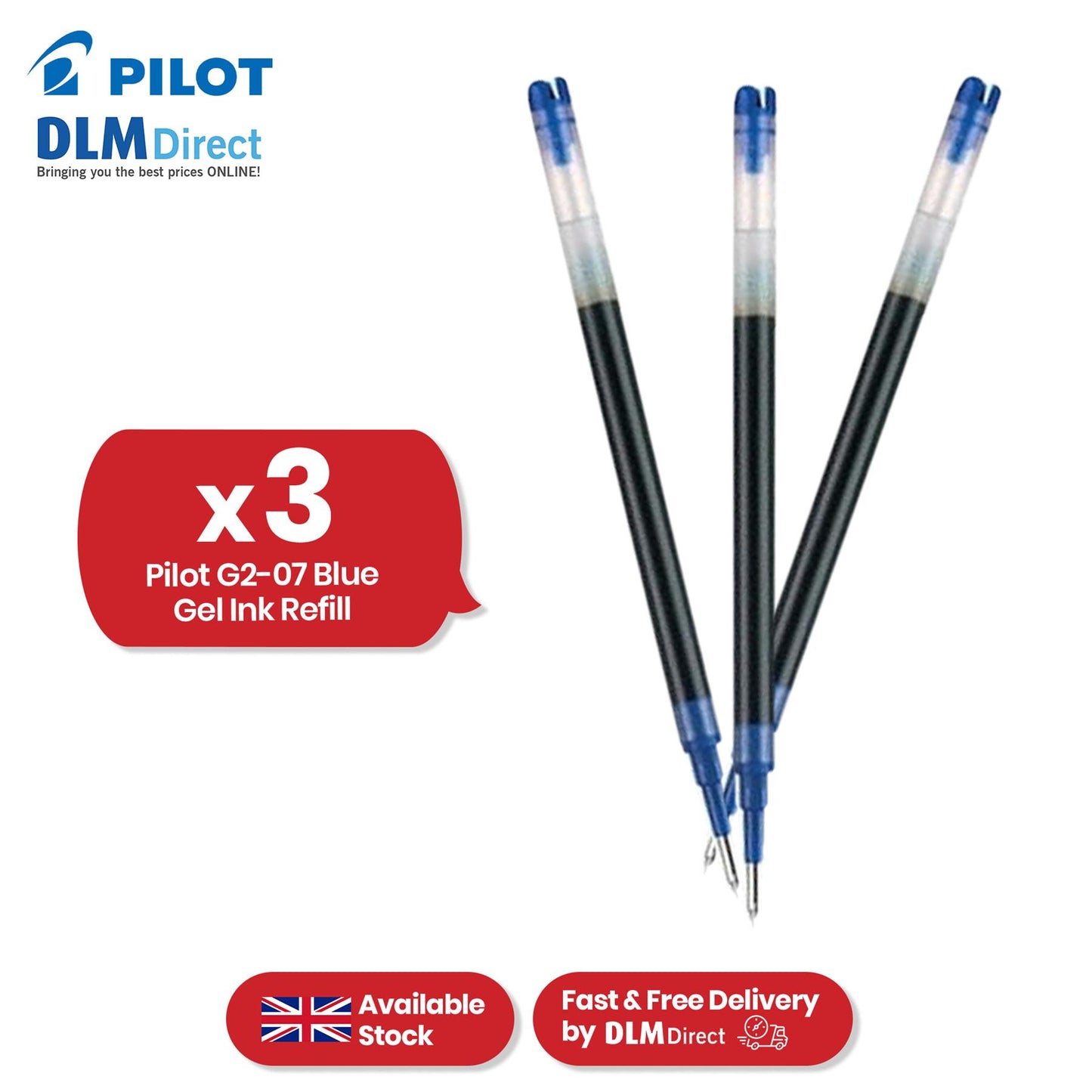Pilot G2-07 Refill - Medium - Blue - Single