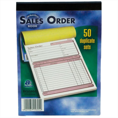 Order Book Paper Duplicate NCR Receipt Carbonless Pad for Business (Pack of 5)