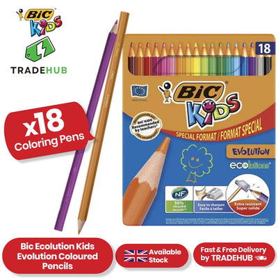 BIC Kids ECOlutions Pencils  Assorted Colours - Wallet of 18