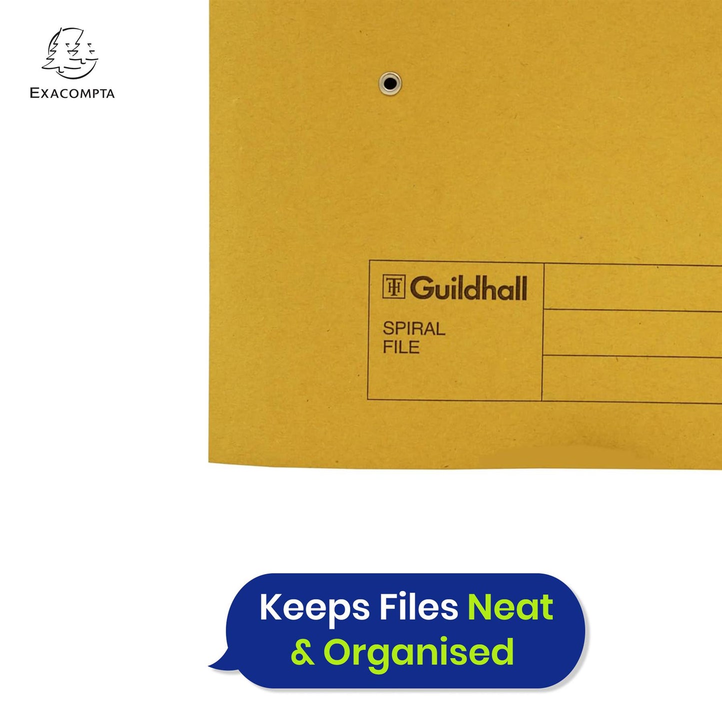 Exacompta Guildhall Spring Manilla Transfer File, 285gsm Blue Angel Certified Folder, Pack of 25