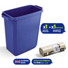 110L Bin Bags 25 Pack and 60L DURABIN Waste Bin Blue Bundle Strong Recycled Plastic Set