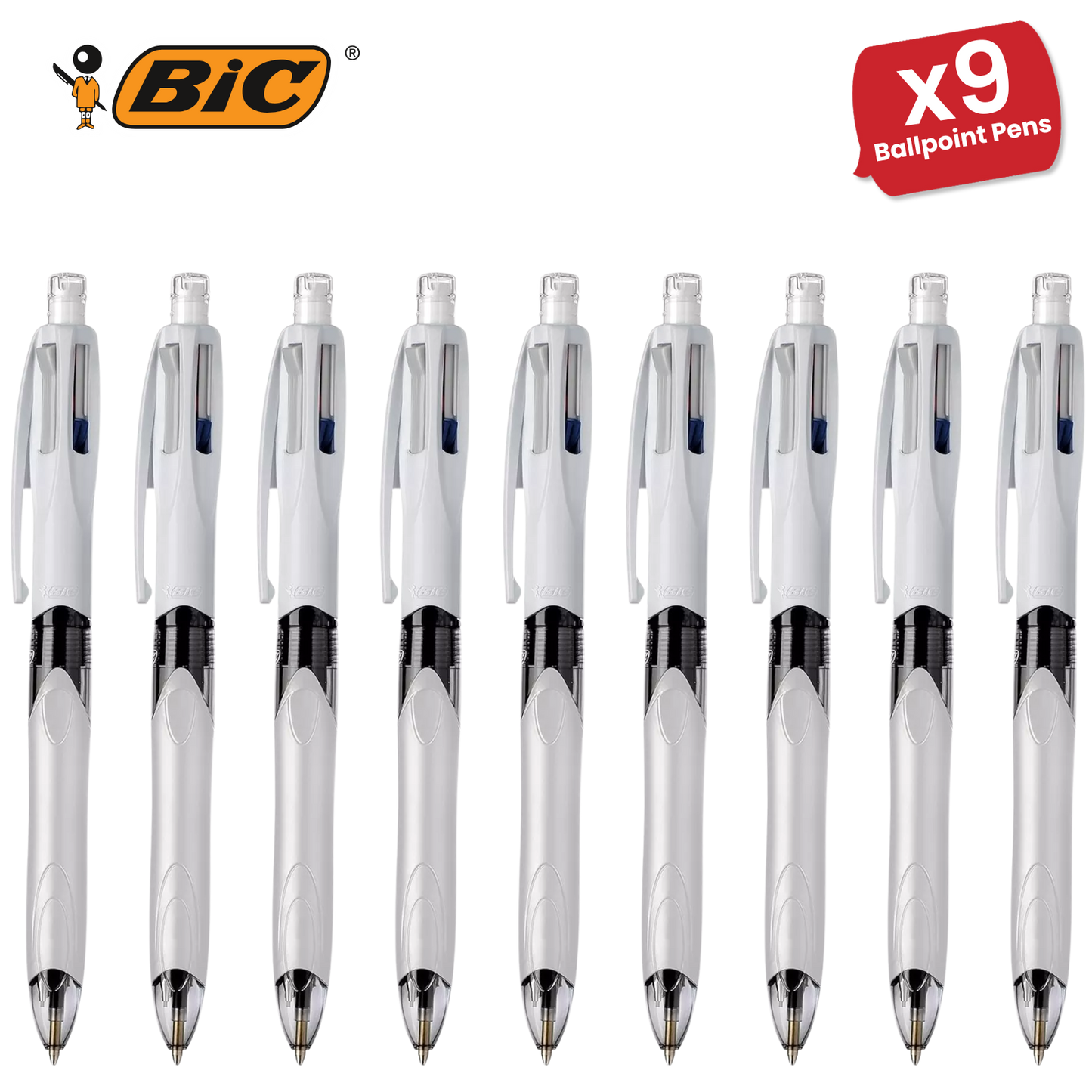 Bic 4 Colours Combination Medium Ballpoint Pen + Medium Mechanical Pencil