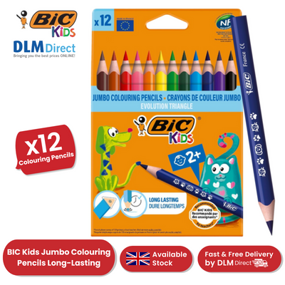 BIC Kids Evolution Triangle ECOlutions Colouring Pencils Assorted - Pack of 12