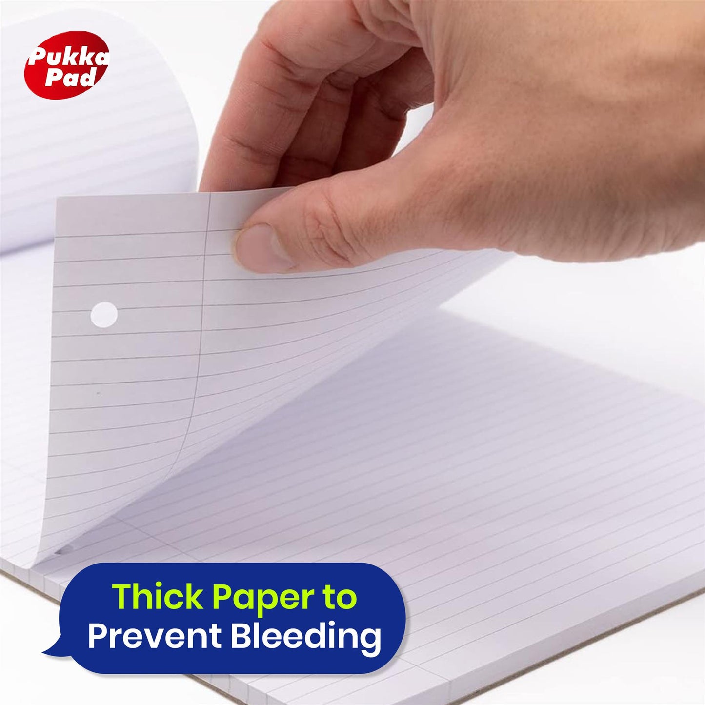 6x PUKKA PAD A4 Recycled Refill Notepad 110 Pages Feint Ruled for Office and Study
