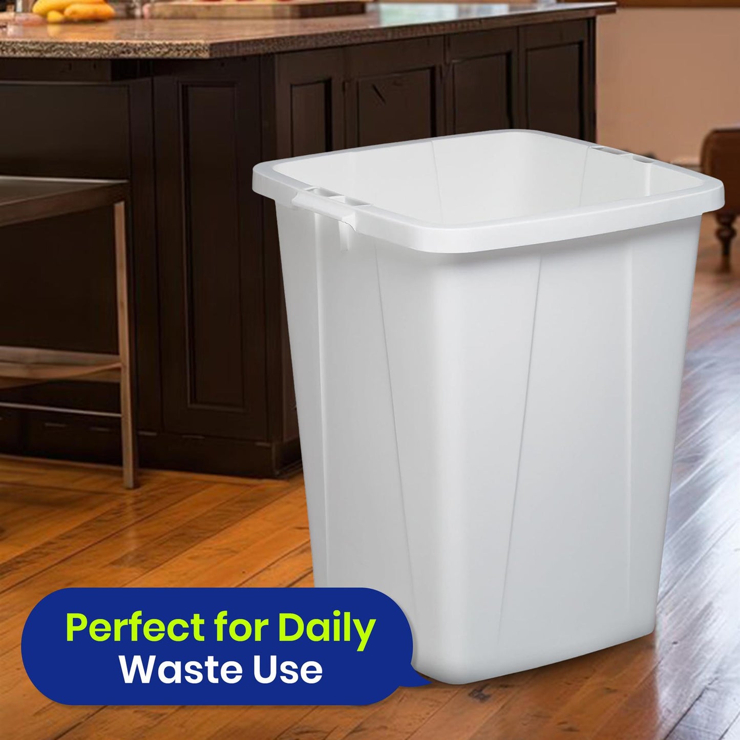 110L Bin Bags 25 Pack and 90L DURABIN White Waste Bin for Home and Office