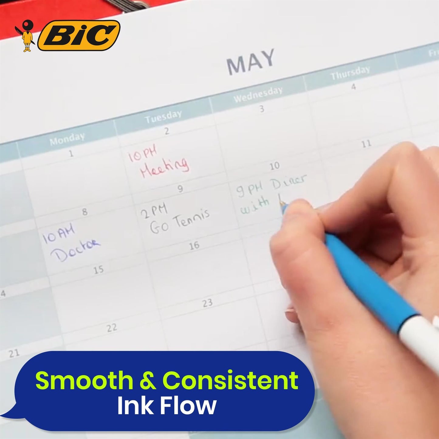 Bic 4-Colours Original Medium Ballpoint Pen 1.0mm Tip - Pack of 2