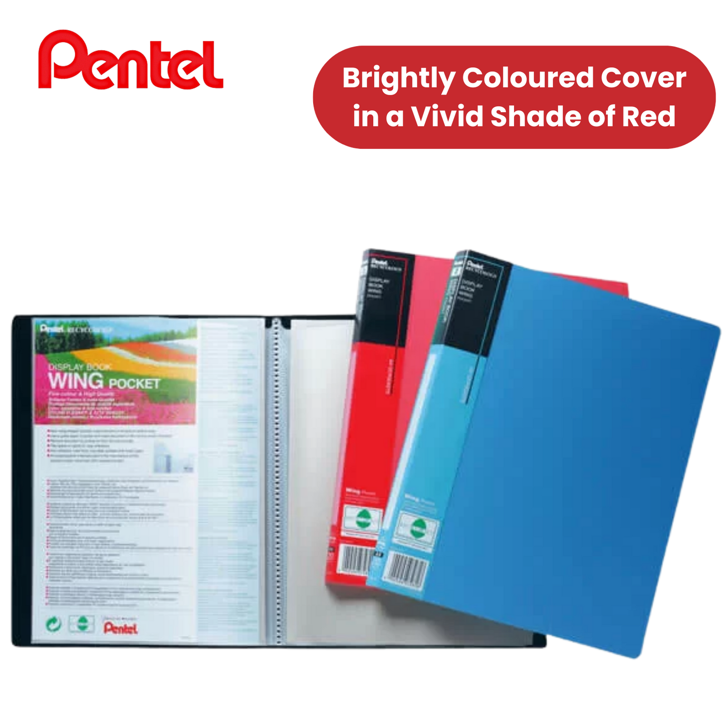 PENTEL RECYCOLOGY A4 DISP BK 20PKT RED - Pack of 1
