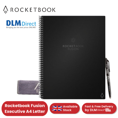 Rocketbook Fusion A4 Letter - Dotted Paper - Black