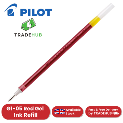 Pilot G1-05 Gel Pen Refill - Red Ink, Fine 0.5mm - Smooth, Precise Writing
