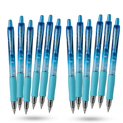 Pilot G2 Gel Pen Bubble Blue Pack of 12 Blue Gel Ink 0.7mm Ergonomic Grip
