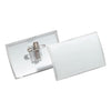 Durable Click Fold Name Badge 40 x 75 mm with Combi Clip Transparent | Pack of 25 | Ideal for Events and Visitor Management