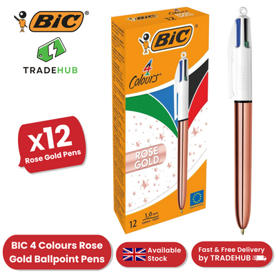 BIC 4 Colour Shine - Rose Gold - Pack of 12