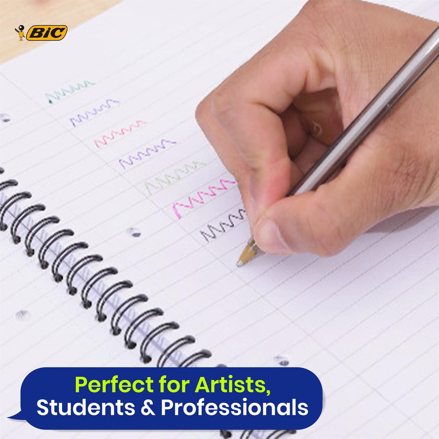 BIC Crystal Multicolour Pen - Bag Pack of 20 + 7