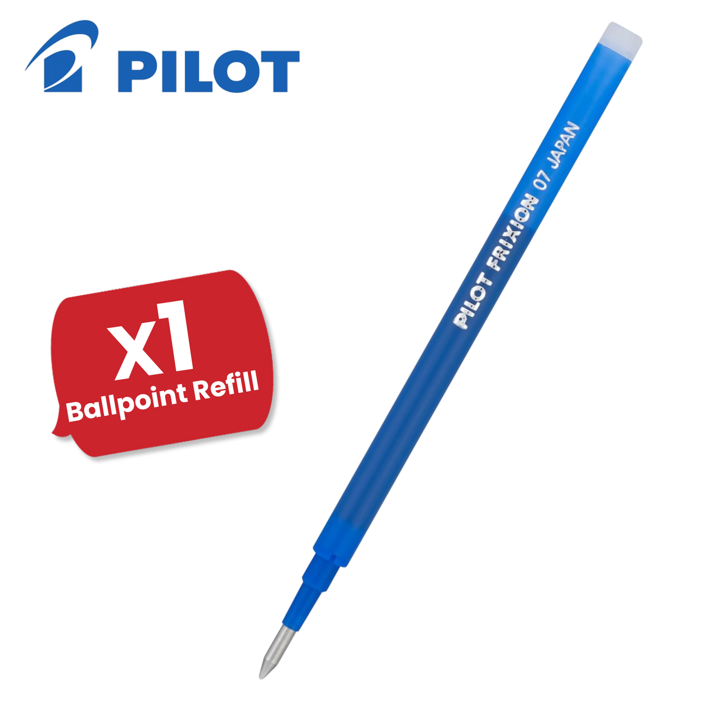 Pilot Frixion Roller Ballpoint Pen Refills 0.7mm Tip Smooth Writing - Blue Ink