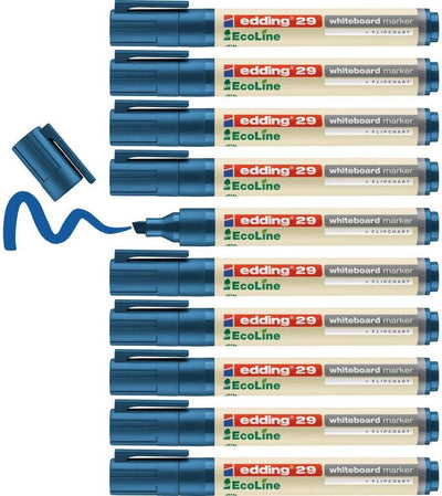 edding 29 Ecoline whiteboard marker - blue - box of 10 whiteboard pens