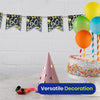 Happy 60th Birthday Black and White Bunting 4M Party Banner with 10 Flags Durable