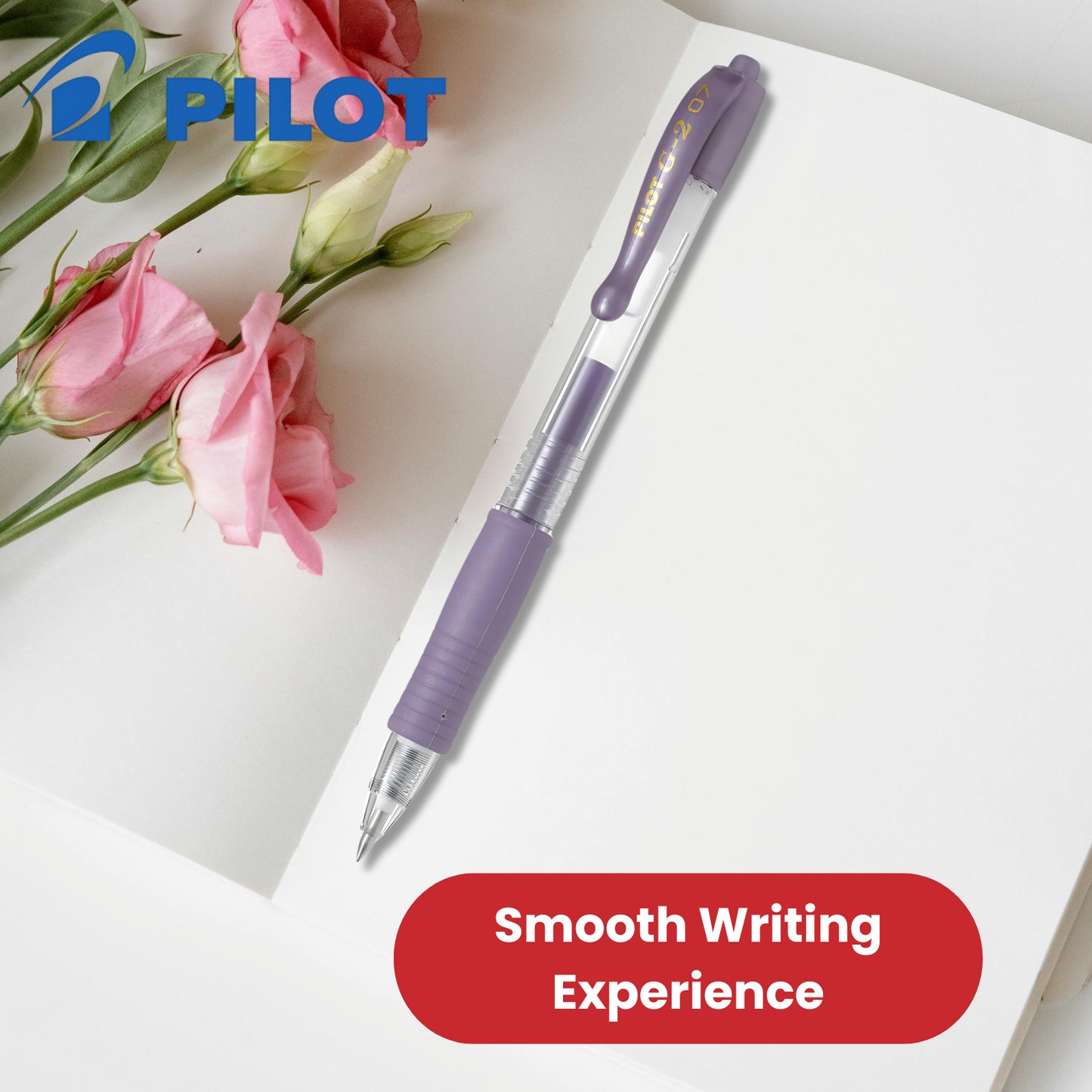 Pilot G-207 Retractable Gel 0.7mm Medium Point Rollerball Pen - Metalic Violet