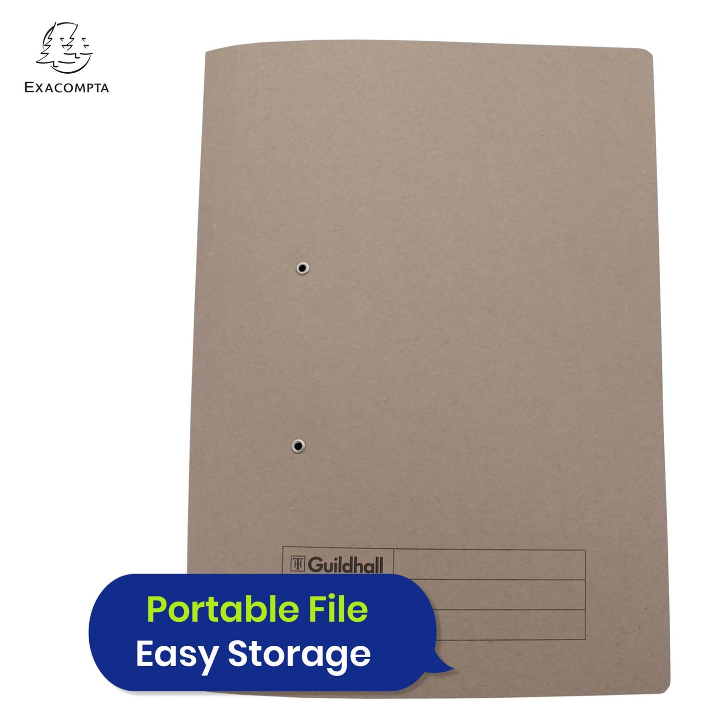 Exacompta Guildhall Spring Manilla Transfer File, 285gsm Blue Angel Certified Folder, Pack of 25