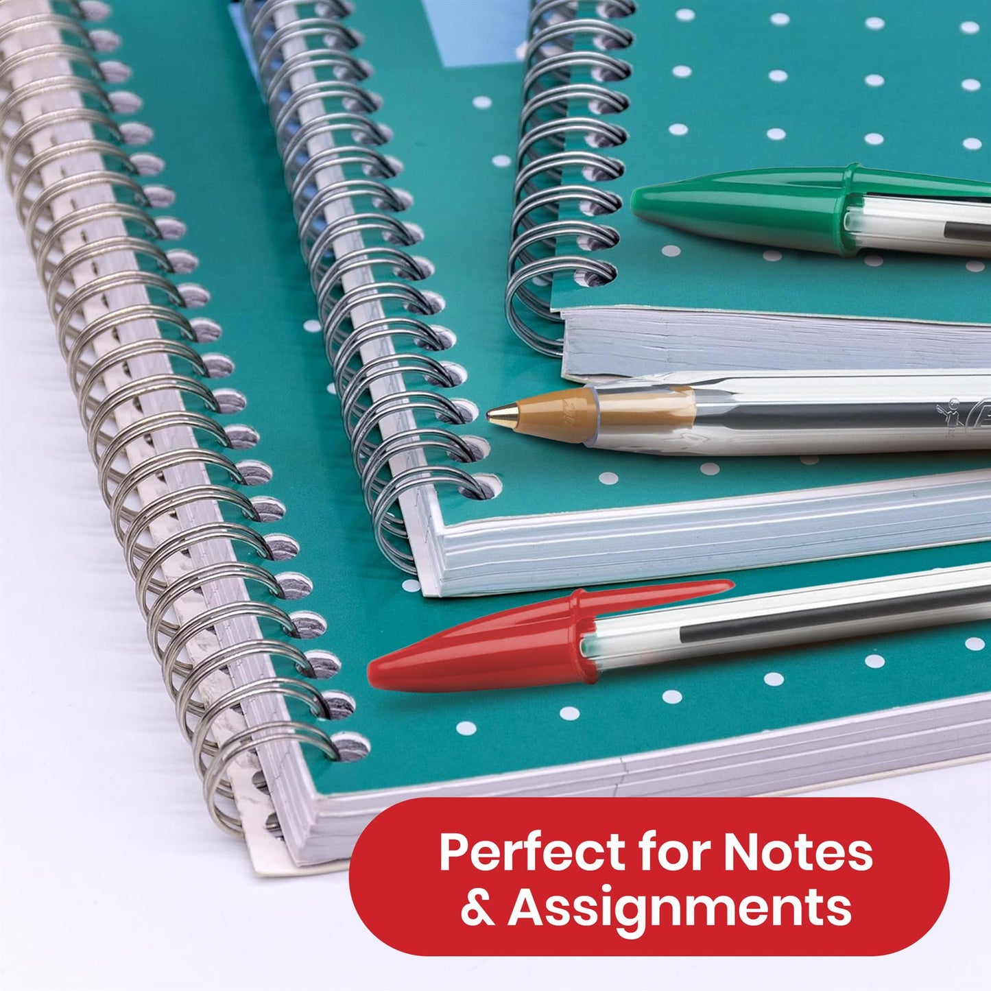 Pukka Pad 3x A4 Jotta Notebook 200 Pages & 10x BIC Cristal Original Ballpoint