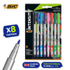 BIC Intensity Felt Tip Pens Medium Point Assorted Colours - Pack of 8
