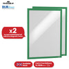 Durable Magnetic Frame 2 Pcs Metal Display Holders, Green A3 Wall Mount Holders for Posters