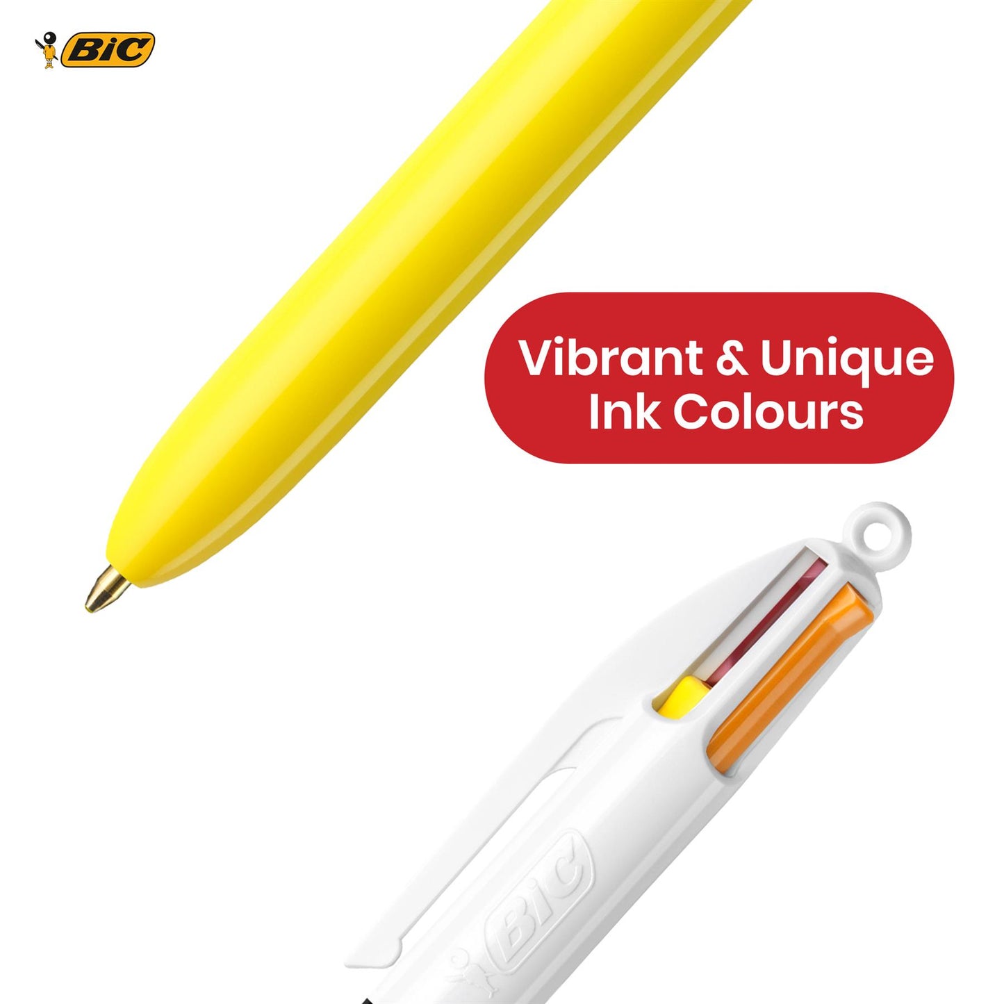 BIC 4-Colour Sun Pen Medium Points for Office & Home