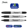 Sharpie Twin Tip Markers 3 Pack Black Ink Fine and Ultra-Fine Permanent Writing Pens