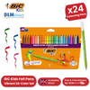 BIC Kids Felt Tip Pens with Medium Blocked Tip 24 Colours