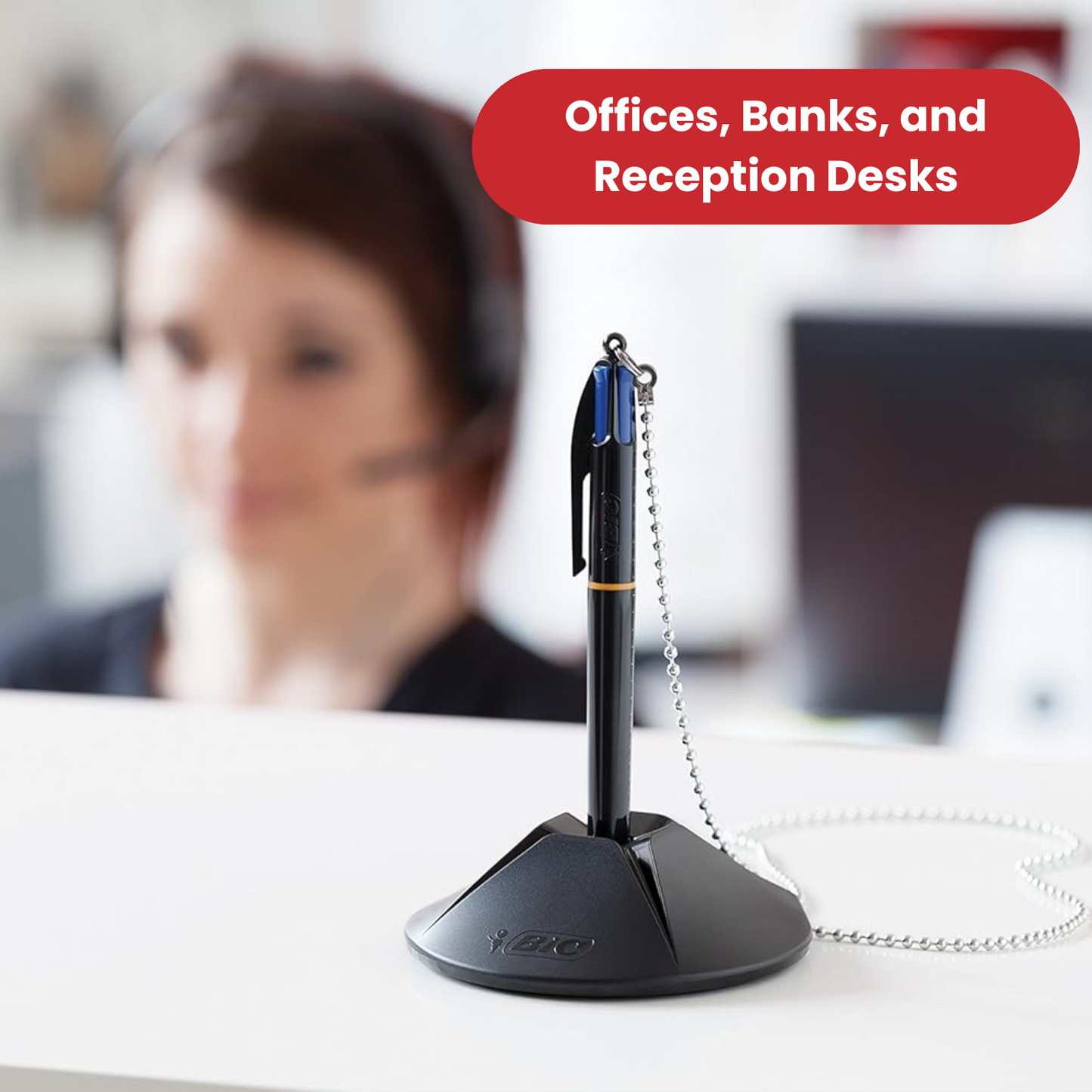 BIC 4 Colours Counter Pen Ballpoint Pen Blue 1 Box