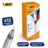 Bic 4 Colours Combination Medium Ballpoint Pen + Medium Mechanical Pencil - Pack of 12