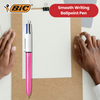 Bic 4 Colour Shine - Pink - Pack of 12