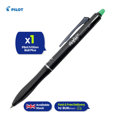 Pilot Frixion Ball Plus Green Erasable Pen 0.7mm Smooth Writing Ink