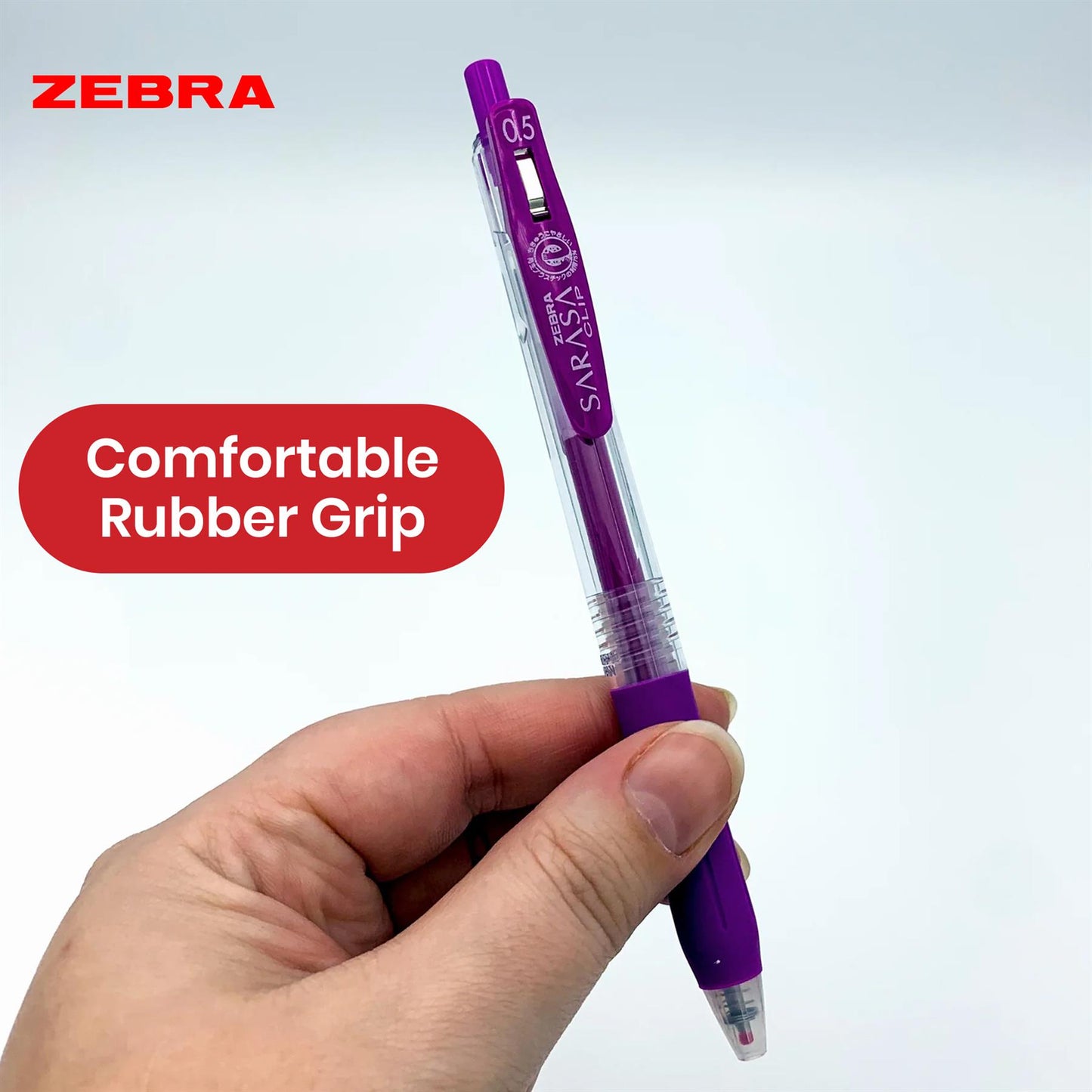 Ballpoint Fine Point Sarasa Clip Purple  Gel Ink Biro Retractable Pen for Home Office