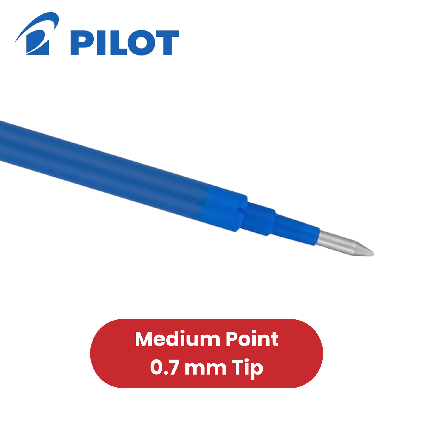 Pilot Frixion Roller Ballpoint Pen Refills 0.7mm Tip Smooth Writing - Blue Ink