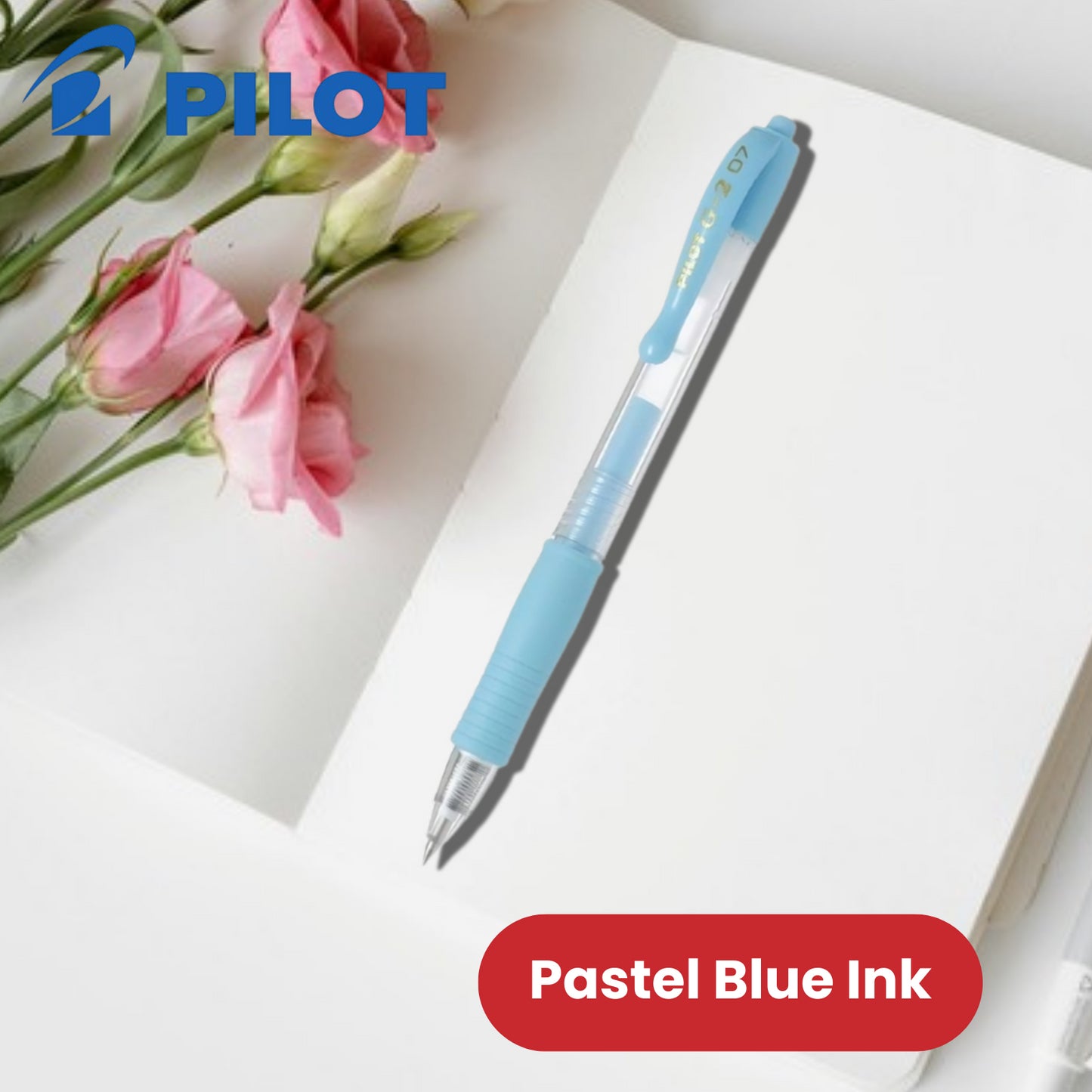 Pilot G207 Retractable Gel Rollerball 0.7 mm Tip (Single Pen) - Pastel Blue