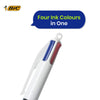 BIC 4-Color Mini Ball Pens Medium Tip Biros 2 Pack School Office