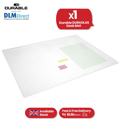 Durable DURAGLAS Desk Mat - Transparent Anti-Slip Laptop Mats, Anti-Glare Computer Mat for Desk