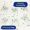 Birthday Boy Bunting 4M with 10 Flags Reusable Hanging Party Decoration