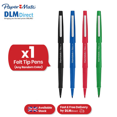 Papermate Flair Pack of 4 Black, 4 Blue, 4 Red, 4 Green