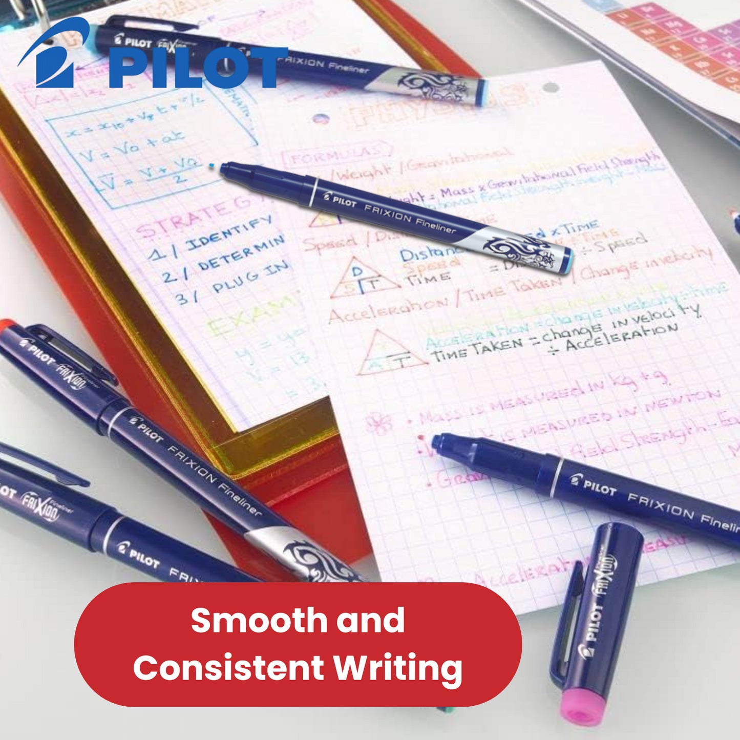 Pilot Frixion Fineliner Felt Pen Vibrant Baby Pink Erasable Ink - Pack of 12