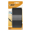 BIC Soft Feel Click Grip Ballpoint Pens, 1.0 mm Retractable Point, Black, pack of 15
