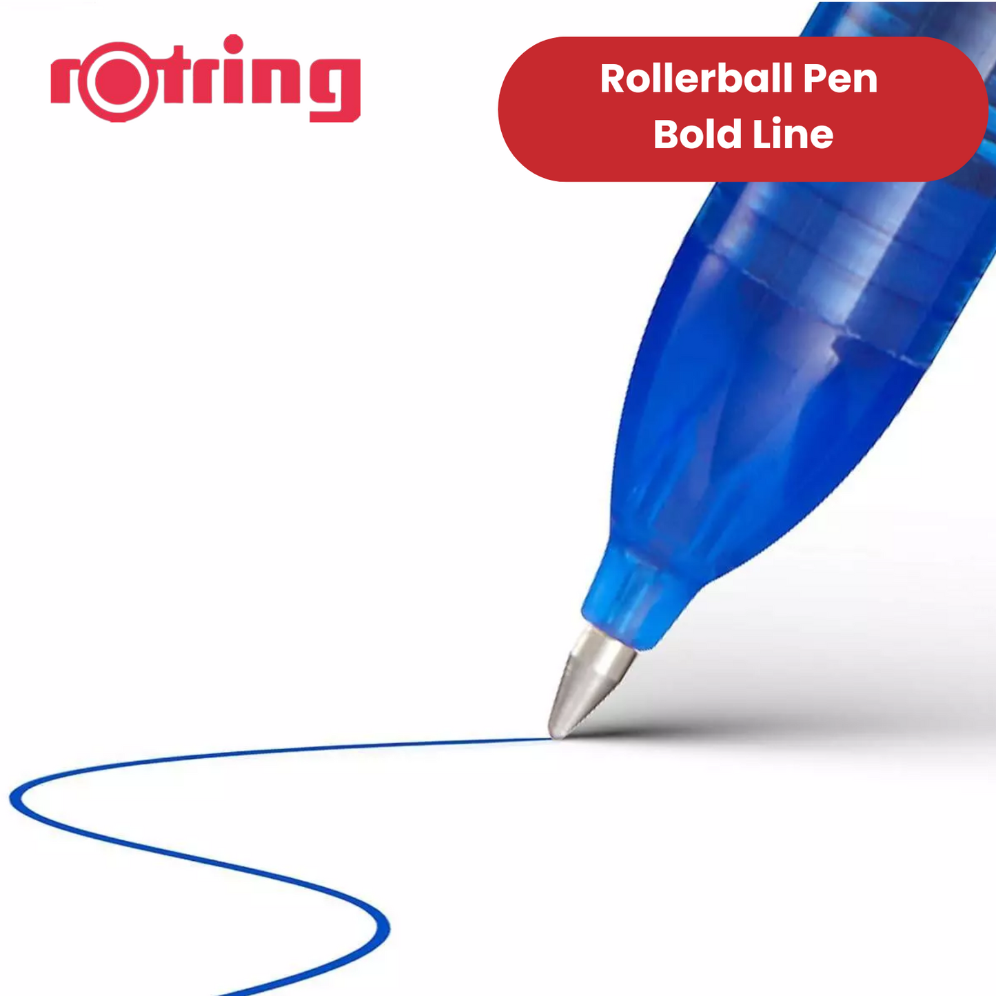 rOtring Rollerball Pen Fine Point 0.7mm - Blue Ink, Smooth & Precise Writing