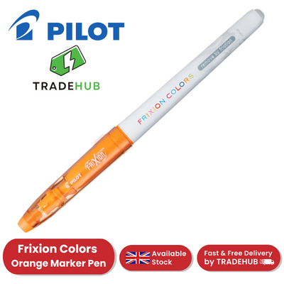 Pilot Frixion Colors Orange Erasable Gel Ink Markers for Smooth Creative Writing